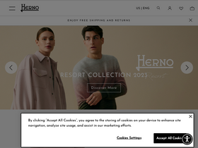 'herno.com' screenshot