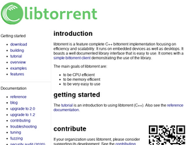 'libtorrent.org' screenshot