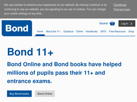 'bond11plus.co.uk' screenshot
