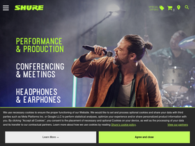 'shure.com' screenshot