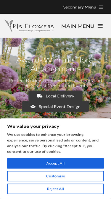 pjsflowers.com