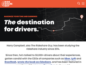 'therideshareguy.com' screenshot
