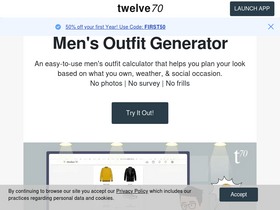 'twelve70.com' screenshot