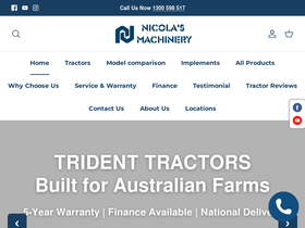 nicolasmachinery.com.au homepage screenshot