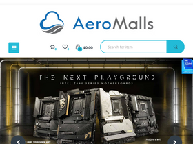 Aeromalls homepage screenshot