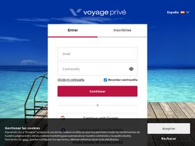 'voyage-prive.es' screenshot