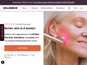 'solawave.co' screenshot