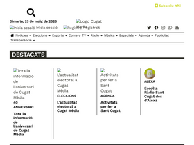 'cugat.cat' screenshot