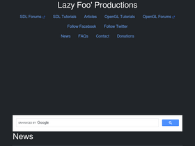 'lazyfoo.net' screenshot