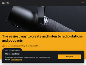 'zeno.fm' screenshot
