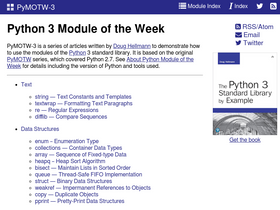 'pymotw.com' screenshot