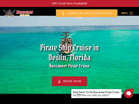'buccaneerpiratecruise.com' screenshot