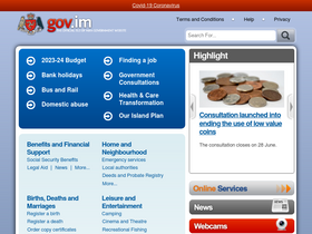 'gov.im' screenshot