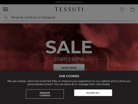 'tessuti.co.uk' screenshot
