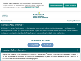 'gardasil9.com' screenshot