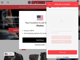 'superbikestore.in' screenshot