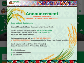 'citylinkexpress.com' screenshot