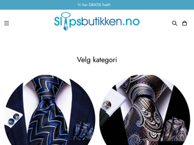 slipsbutikken.no homepage screenshot