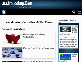 'astrolookup.com' screenshot