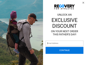 'recoveryforathletes.com' screenshot