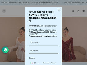 Hilarys website screenshot