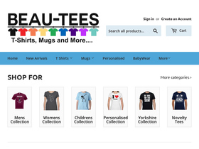 beau-tees.co.uk homepage screenshot