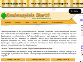 'gewinnspiele-markt.de' screenshot