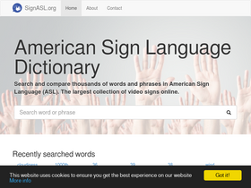 'signasl.org' screenshot