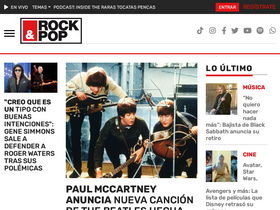 'rockandpop.cl' screenshot