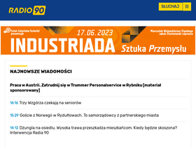 'radio90.pl' screenshot