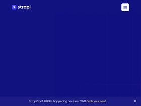 'strapi.io' screenshot