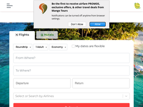 'mangotours.com' screenshot