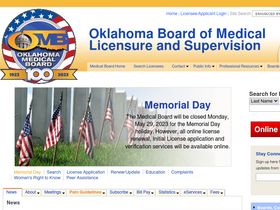 'okmedicalboard.org' screenshot