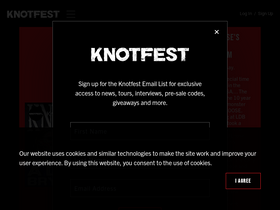 'knotfest.com' screenshot