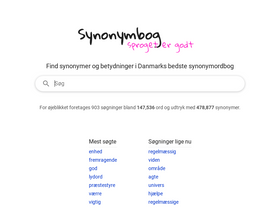 'synonymbog.com' screenshot