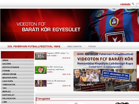 'videotonfcf.hu' screenshot