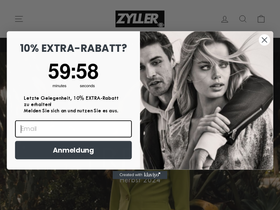 zyller.com homepage screenshot