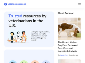 'veterinarians.org' screenshot