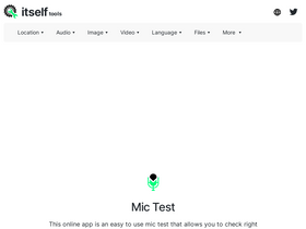 'online-mic-test.com' screenshot