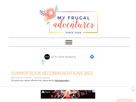 'myfrugaladventures.com' screenshot