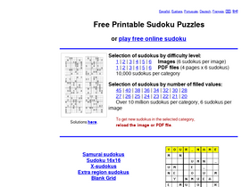 'printable-sudoku-puzzles.com' screenshot