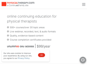 'physicaltherapy.com' screenshot