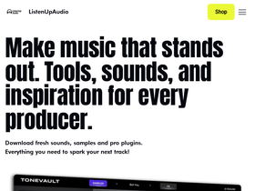 listen-up-audio.com homepage screenshot