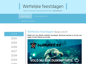 'wettelijke-feestdagen.be' screenshot
