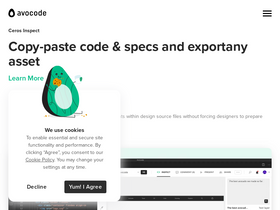 'avocode.com' screenshot