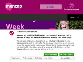 'mencap.org.uk' screenshot