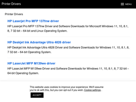 'printerdrivers.com' screenshot