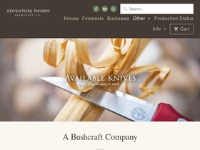 adventuresworn.com homepage screenshot