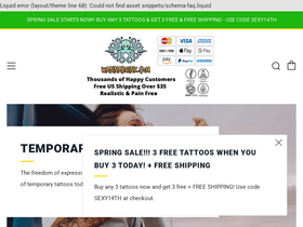 wannabeink.com homepage screenshot