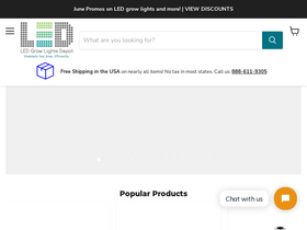 'ledgrowlightsdepot.com' screenshot